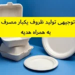 طرح توجیهی تولید ظروف یکبار مصرف گیاهی