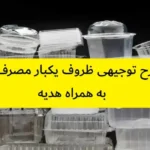 طرح توجیهی ظروف یکبار مصرف