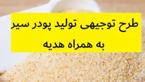 طرح توجیهی تولید پودر سیر