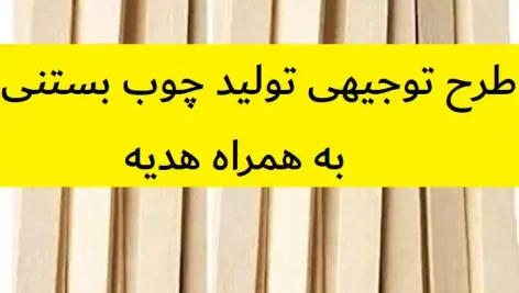 طرح توجیهی تولید چوب بستنی