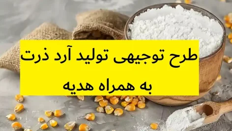 طرح توجیهی تولید آرد ذرت