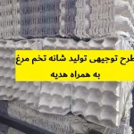 طرح توجیهی تولید شانه تخم مرغ